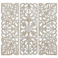   Fali Dekoráció DKD Home Decor Aranysàrga Fehér Vas Romantikus Fa MDF (40 x 2 x 120 cm) MOST 94405 HELYETT 59742 Ft-ért!