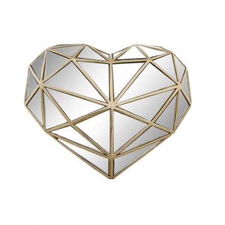 Dekoratív Figura DKD Home Decor 26 x 5 x 21 cm Szív Aranysàrga MOST 24479 HELYETT 14328 Ft-ért!