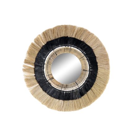 Falitükör DKD Home Decor Fekete Természetes Gyarmati 83 x 8 x 83 cm MOST 98543 HELYETT 67415 Ft-ért!