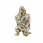   Dekoratív Figura DKD Home Decor 14 x 13 x 22 cm Többszínű Gorilla modern MOST 21540 HELYETT 12608 Ft-ért!