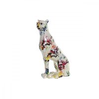   Dekoratív Figura DKD Home Decor Fehér Többszínű Leopárd modern 16 x 8 x 25 cm MOST 16219 HELYETT 9706 Ft-ért!