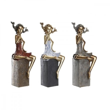 Dekoratív Figura DKD Home Decor 16 x 12 x 37 cm Hölgy Piros Szürke Kék (3 egység) MOST 57025 HELYETT 33377 Ft-ért!