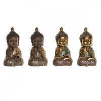   Dekoratív Figura DKD Home Decor Bézs szín Aranysàrga Buddha Keleti 10,5 x 9 x 19,5 cm (4 Darabok) MOST 45269 HELYETT 26498 Ft-ért!