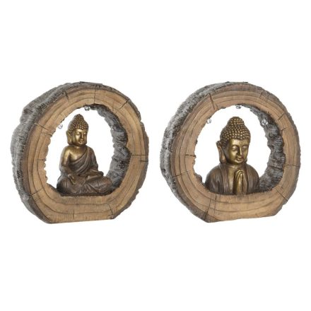 Dekoratív Figura DKD Home Decor 40 x 13 x 40 cm Aranysàrga Barna Buddha Keleti (2 egység) MOST 57373 HELYETT 36303 Ft-ért!
