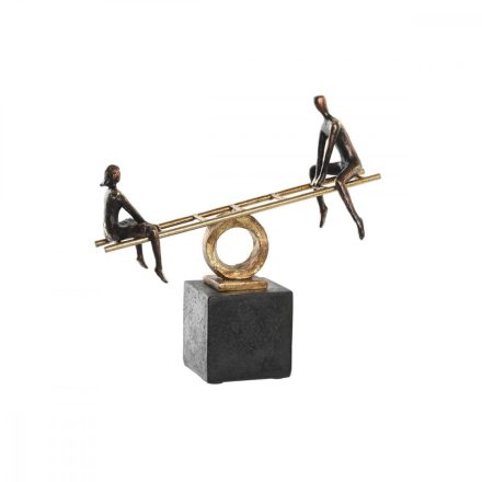 Dekoratív Figura DKD Home Decor Fekete Aranysàrga Fém Gyanta Emberek modern (27 x 9 x 27,5 cm) MOST 43776 HELYETT 25622 Ft-ért!