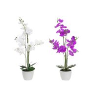   Dekorációs virágok DKD Home Decor 44 x 27 x 77 cm Halványlila Fehér Zöld Orchidea (2 egység) MOST 56986 HELYETT 33352 Ft-ért!