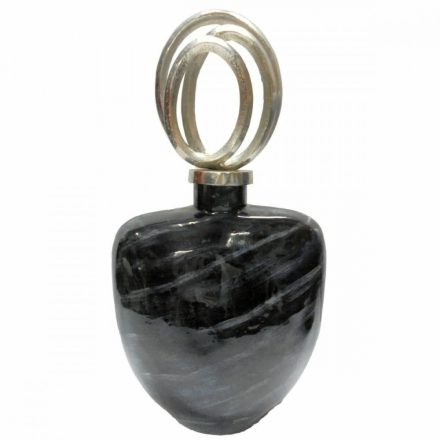 Váza DKD Home Decor 28 x 14 x 48 cm Kristály Ezüst színű Fekete Alumínium modern MOST 48656 HELYETT 28474 Ft-ért!