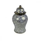   Váza DKD Home Decor Porcelán Aranysàrga Fehér Keleti (17 x 17 x 31 cm) MOST 43745 HELYETT 25605 Ft-ért!