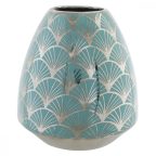   Váza DKD Home Decor Porcelán Aranysàrga Türkizkék Fehér Keleti Krómozott 16 x 16 x 18 cm MOST 27341 HELYETT 15998 Ft-ért!