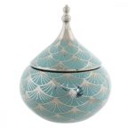   Csupor DKD Home Decor Fehér Aranysàrga Porcelán Keleti Krómozott 18 x 18 x 22 cm MOST 30257 HELYETT 17709 Ft-ért!