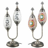   Asztali lámpa DKD Home Decor 24 x 15 x 55 cm Kristály Fém Többszínű 220 V 50 W (2 egység) MOST 90793 HELYETT 57452 Ft-ért!