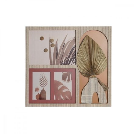 Fényképkeret DKD Home Decor 43 x 1,2 x 40 cm Természetes Többszínű Fa MDF Boho MOST 20063 HELYETT 12013 Ft-ért!