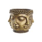   Kaspó DKD Home Decor Aranysàrga Fa Magnézium Kerek Buddha Keleti 34 x 34 x 30 cm 30 x 34 x 30 cm MOST 30605 HELYETT 17916 Ft-ért!