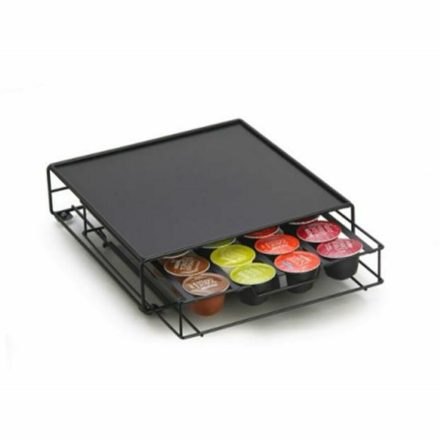 Kávékapszula rendező DKD Home Decor 28,7 x 32 x 7 cm Fekete Fém MOST 13148 HELYETT 7871 Ft-ért!