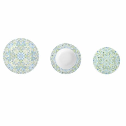 Edénykészlet DKD Home Decor Kék Zöld Kék / Zöld Porcelán Arab 18 Darabok MOST 66662 HELYETT 42182 Ft-ért!