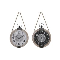   настолен часовник DKD Home Decor 40 x 6,5 x 46 cm Fekete Fehér Vas Mandala Fa MDF (2 egység) MOST 58317 HELYETT 34129 Ft-ért!