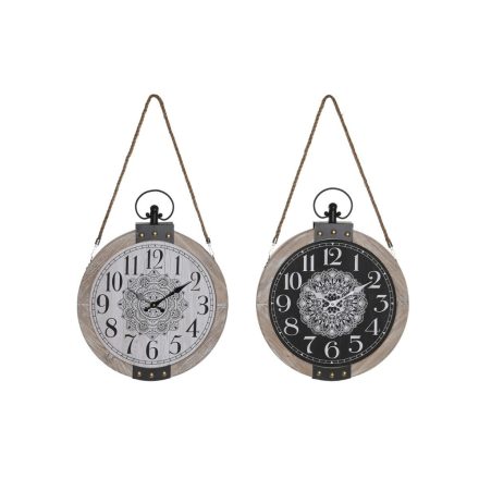 настолен часовник DKD Home Decor 40 x 6,5 x 46 cm Fekete Fehér Vas Mandala Fa MDF (2 egység) MOST 53792 HELYETT 31483 Ft-ért!
