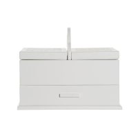   Ékszeres doboz DKD Home Decor Kristály Fehér Elefántcsont Fa MDF 30 x 17 x 24 cm MOST 24317 HELYETT 14229 Ft-ért!