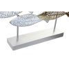 Dekoratív Figura DKD Home Decor 65,4 x 9 x 39,5 cm Ezüst színű Kék Aranysàrga Spirálok Mediterrán (2 egység) MOST 57311 HELYETT 36270 Ft-ért!