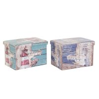   Többcélú doboz DKD Home Decor 59 x 40 x 40 cm Poliuretán Többszínű Préselt Papír Mediterrán (2 egység) MOST 67969 HELYETT 43009 Ft-ért!