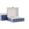 Ékszeres doboz DKD Home Decor Kék Tengerészkék Fa 24 x 20 x 8 cm (2 egység) MOST 35114 HELYETT 20554 Ft-ért!
