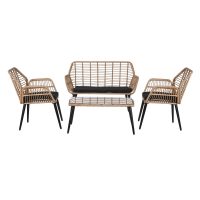   Asztal szett 3 fotellel DKD Home Decor 124 x 75 x 85,5 cm 120 x 65 x 89 cm MOST 335847 HELYETT 252735 Ft-ért!
