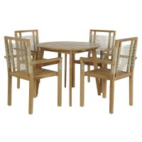   Asztal Készlet 4 Székkel DKD Home Decor 90 x 90 x 75 cm 100 x 100 x 76 cm MOST 530612 HELYETT 403852 Ft-ért!