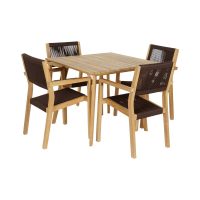   Asztal Készlet 4 Székkel DKD Home Decor 90 x 90 x 75 cm MOST 759733 HELYETT 578235 Ft-ért!