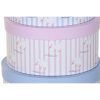 Halmozható Rendszerező Doboz Készlet DKD Home Decor Kék Rózsaszín Préselt Papír (37,5 x 37,5 x 18 cm) MOST 56422 HELYETT 33021 Ft-ért!