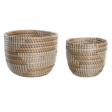 Kosár készlet DKD Home Decor 28 x 28 x 22 cm Trópusi Tengeri moszat MOST 37689 HELYETT 22058 Ft-ért!