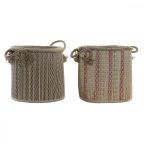  Többcélú kosár DKD Home Decor Barna Fekete Piros Boho 30 x 30 x 36 cm (2 egység) MOST 46553 HELYETT 27242 Ft-ért!