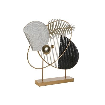 Dekoratív Figura DKD Home Decor 56 x 9 x 55 cm Absztrakt Fekete Aranysàrga Fehér modern MOST 40365 HELYETT 23621 Ft-ért!