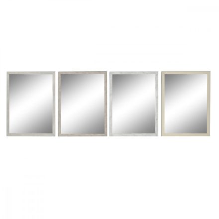 Falitükör DKD Home Decor Fehér Bézs szín Szürke 56 x 2 x 76 cm (4 egység) MOST 72973 HELYETT 49920 Ft-ért!
