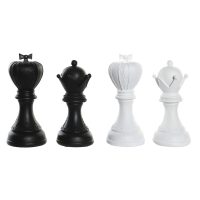   Dekoratív Figura DKD Home Decor Fehér Fekete Sakk Bábuk 12 x 12 x 25,5 cm (4 egység) MOST 52524 HELYETT 30739 Ft-ért!