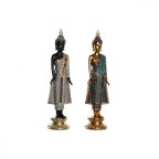   Dekoratív Figura DKD Home Decor 11,5 x 10 x 43,5 cm Aranysàrga Barna Buddha Türkizkék Keleti (2 egység) MOST 38849 HELYETT 22736 Ft-ért!