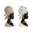   Dekoratív Figura DKD Home Decor 18 x 10,5 x 33 cm Bézs szín Aranysàrga Barna Fehér Gyarmati Afrikai Nő (2 egység) MOST 46437 HELYETT 27176 Ft-ért!