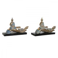   Dekoratív Figura DKD Home Decor 25,7 x 8 x 16 cm Kék Buddha Türkizkék Keleti Decapé (2 egység) MOST 38849 HELYETT 22736 Ft-ért!