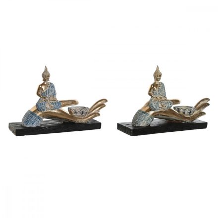 Dekoratív Figura DKD Home Decor 25,7 x 8 x 16 cm Kék Buddha Türkizkék Keleti Decapé (2 egység) MOST 38849 HELYETT 22736 Ft-ért!