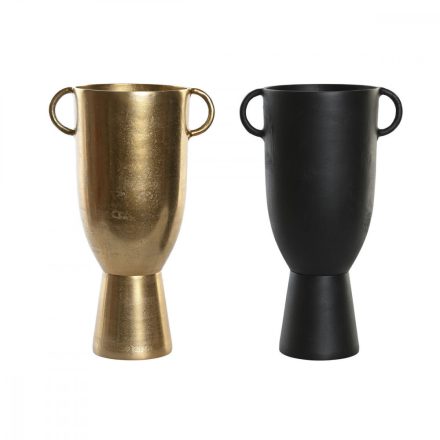 Váza DKD Home Decor 25 x 18 x 41 cm Fekete Aranysàrga Alumínium modern (2 egység) MOST 83747 HELYETT 52996 Ft-ért!