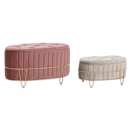 Bárszék DKD Home Decor 80 x 42 x 45 cm Szürke Aranysàrga Fém Burgundi MOST 131800 HELYETT 84537 Ft-ért!