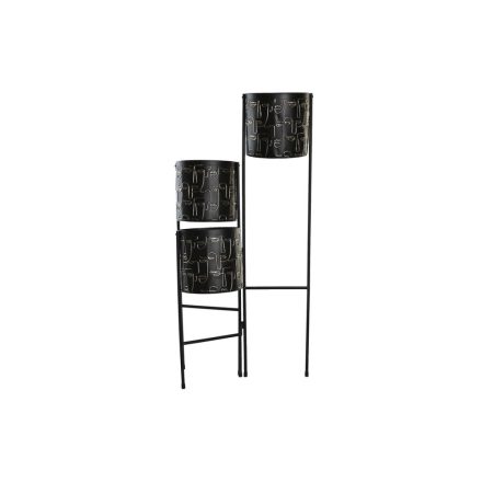 Kaspó DKD Home Decor Fekete Aranysàrga Fém Arc 22 x 22 x 93 cm MOST 46336 HELYETT 27118 Ft-ért!