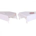   Asztalterítő és szalvéták DKD Home Decor 150 x 250 x 0,5 cm Rózsaszín Fehér (2 egység) MOST 55068 HELYETT 32227 Ft-ért!