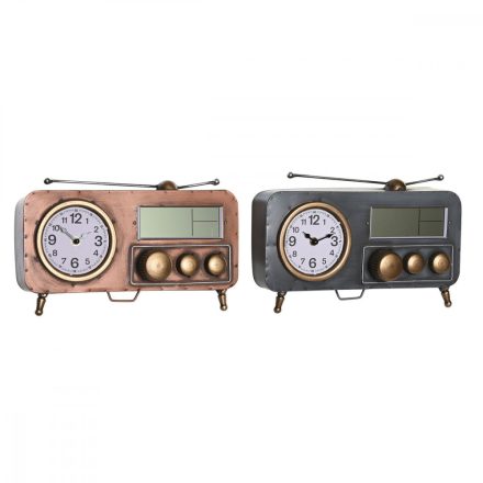 настолен часовник DKD Home Decor 33 x 11,5 x 26 cm Szürke Réz Vas Vintage (2 egység) MOST 59198 HELYETT 37461 Ft-ért!