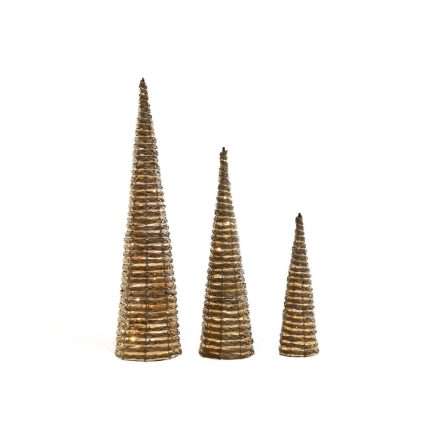 Karácsonyfagömb DKD Home Decor Fehér Természetes 20 x 20 x 80 cm (3 Darabok) MOST 48881 HELYETT 28606 Ft-ért!