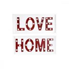  Fali Dekoráció DKD Home Decor Fehér Piros Városi / szabadidő 48 x 4 x 22 cm (2 egység) MOST 36359 HELYETT 21281 Ft-ért!