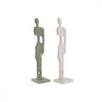   Dekoratív Figura DKD Home Decor Fehér Zöld 9 x 9 x 40 cm (2 egység) MOST 47202 HELYETT 27622 Ft-ért!