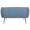 Kanapé DKD Home Decor Kék Fekete Hab Fa Fém Bársony Scandi 129 x 75 x 73 cm MOST 263655 HELYETT 169099 Ft-ért!