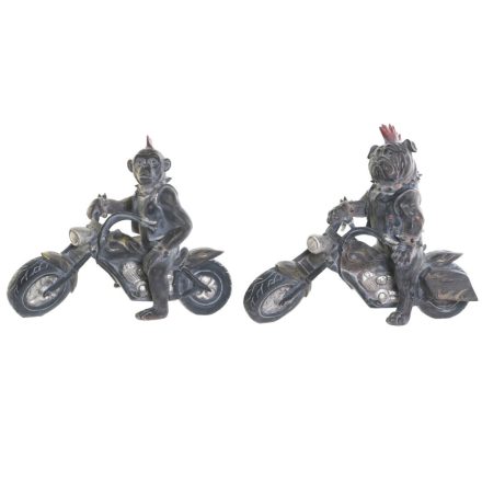 Dekoratív Figura Home ESPRIT Sötét szürke Motoros 24 x 15 x 29 cm (2 egység) MOST 53792 HELYETT 31483 Ft-ért!