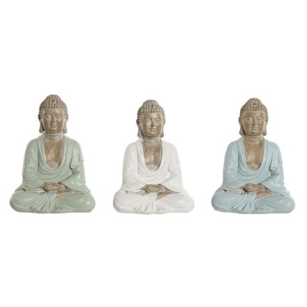 Dekoratív Figura Home ESPRIT Fehér Zöld Türkizkék Buddha Keleti 14 x 10,5 x 18,5 cm (3 egység) MOST 30868 HELYETT 18065 Ft-ért!