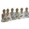 Dekoratív Figura Home ESPRIT Fehér Zöld Türkizkék Buddha Keleti 6 x 4 x 8,5 cm (6 egység) MOST 17565 HELYETT 10277 Ft-ért!